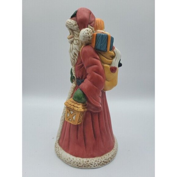 Vintage Santa 10" Musical Figurine Music Box North Pole Country Christmas - Picture 4 of 7